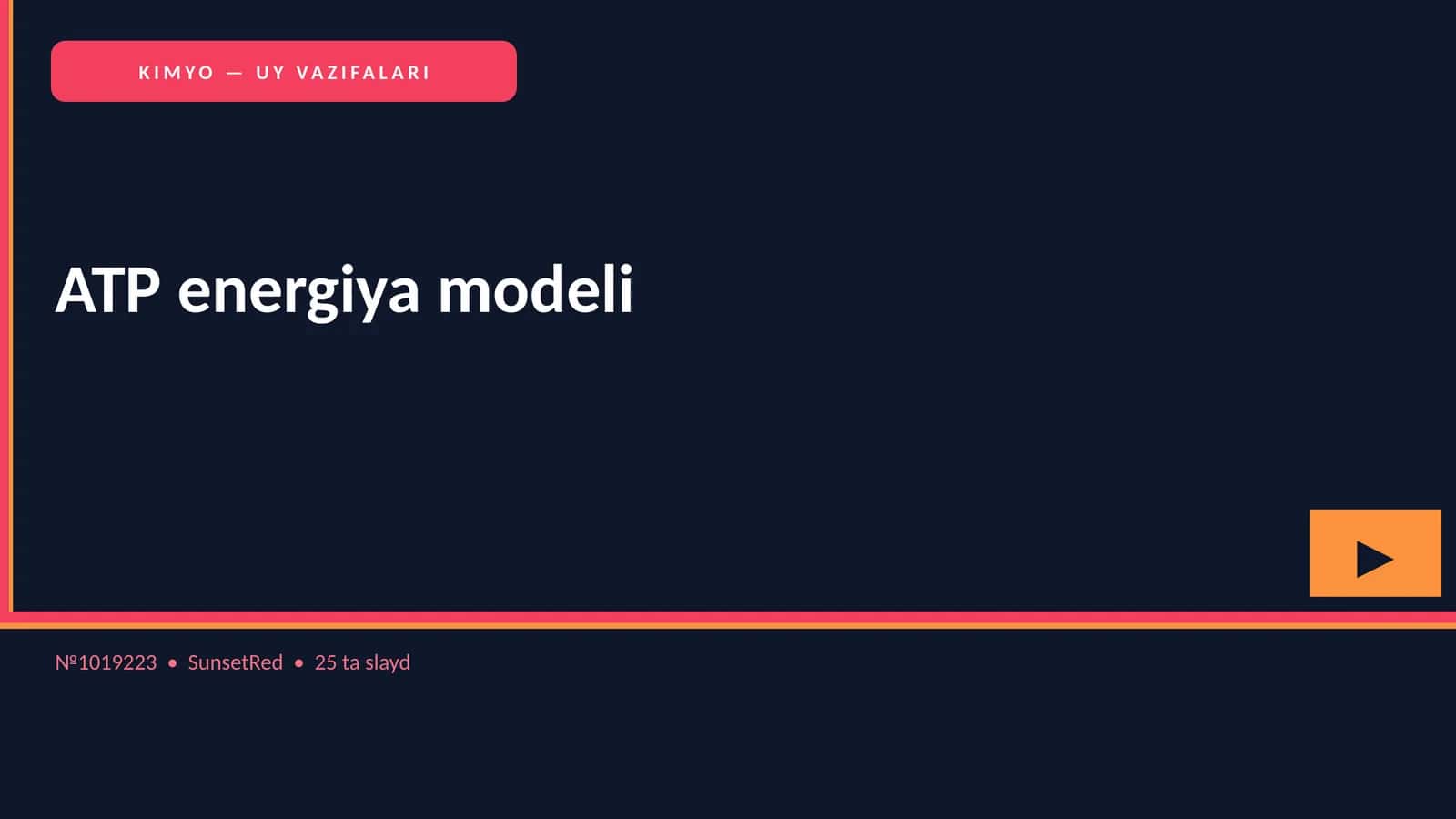 KIMYO — UY VAZIFALARI