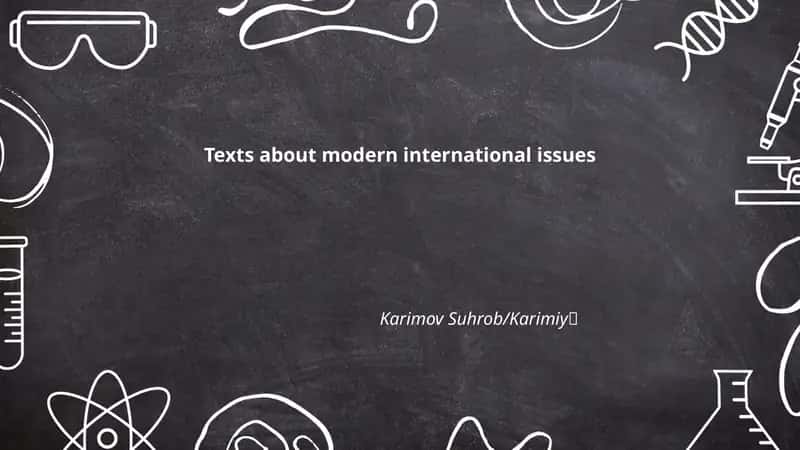 Texts about modern international issues