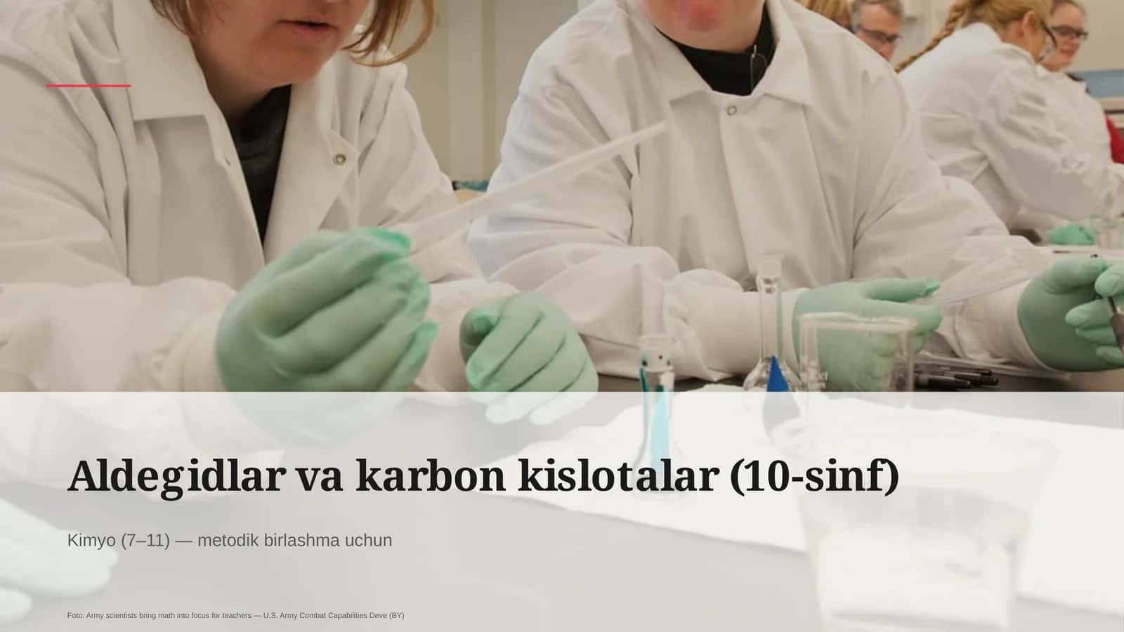 Aldegidlar va karbon kislotalar (10-sinf)