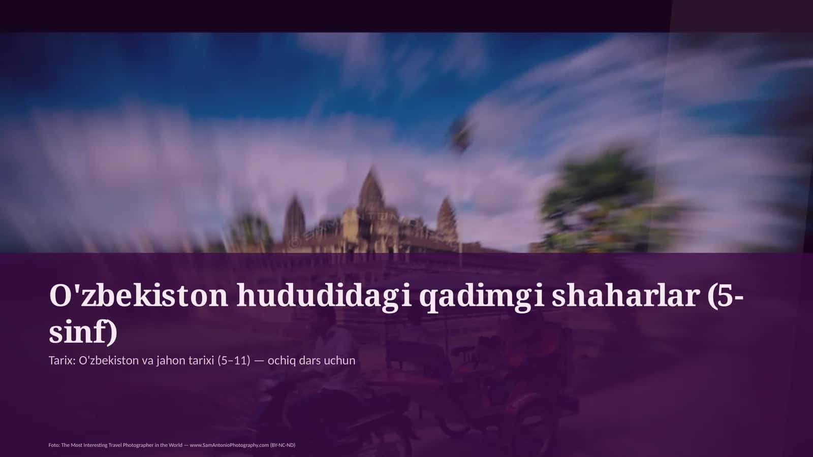 O'zbekiston hududidagi qadimgi shaharlar (5-sinf)