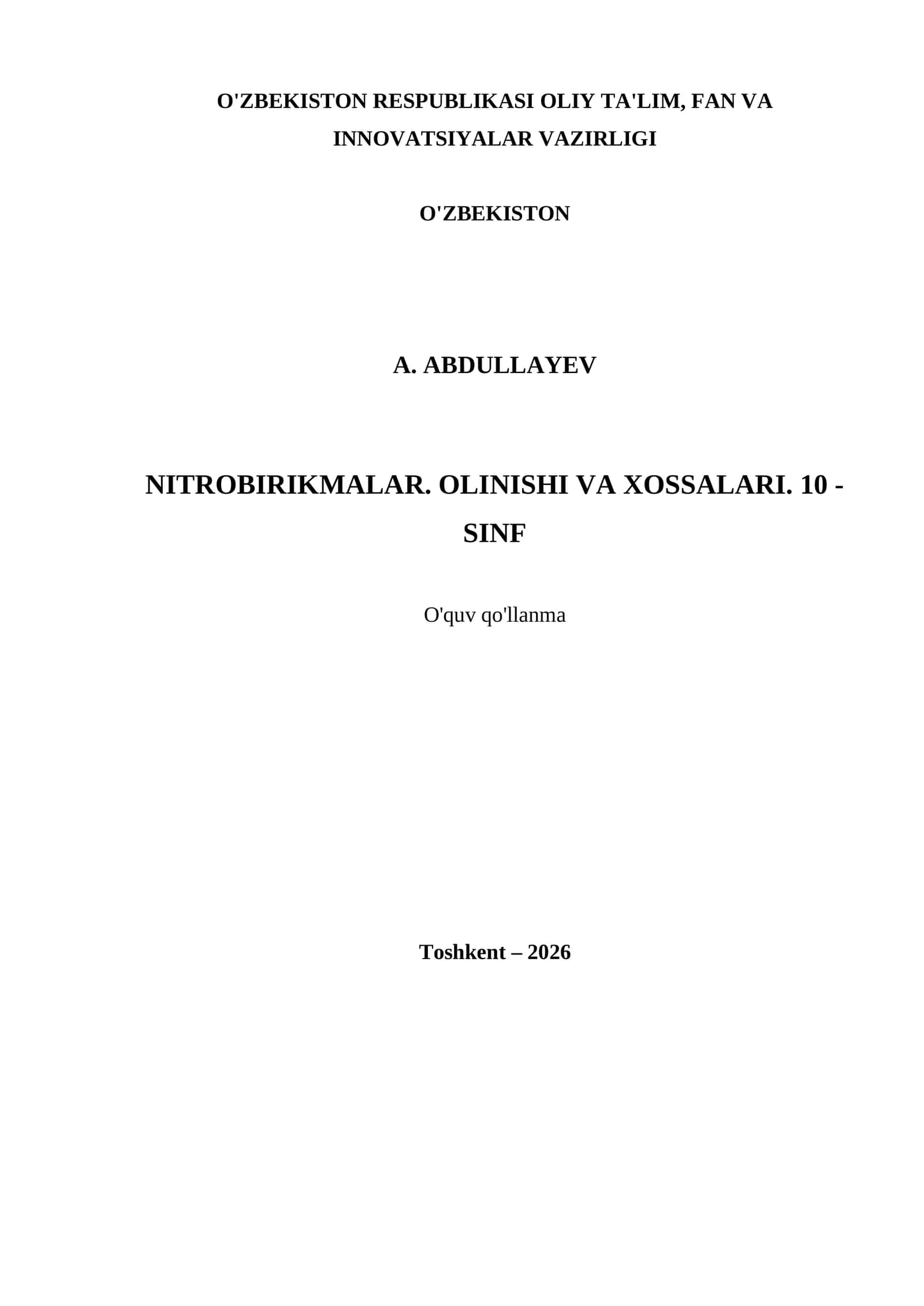 NITROBIRIKMALAR. OLINISHI VA XOSSALARI. 10 - SINF