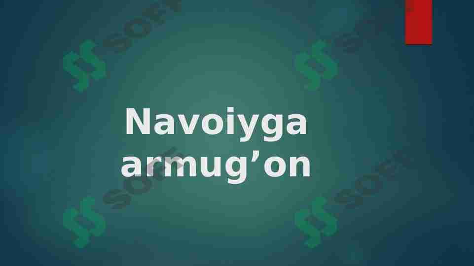 Navoiyga armug’on