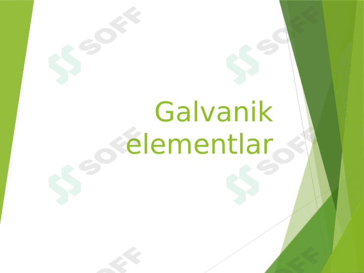Galvanik elementlar