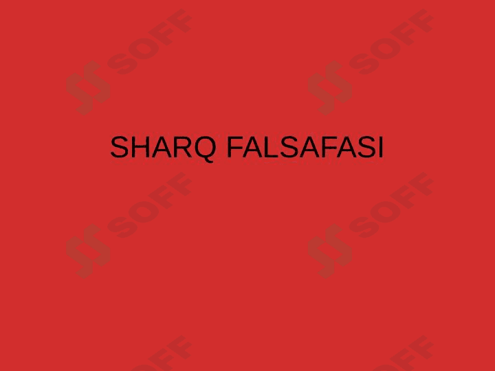 Sharq falsafasi