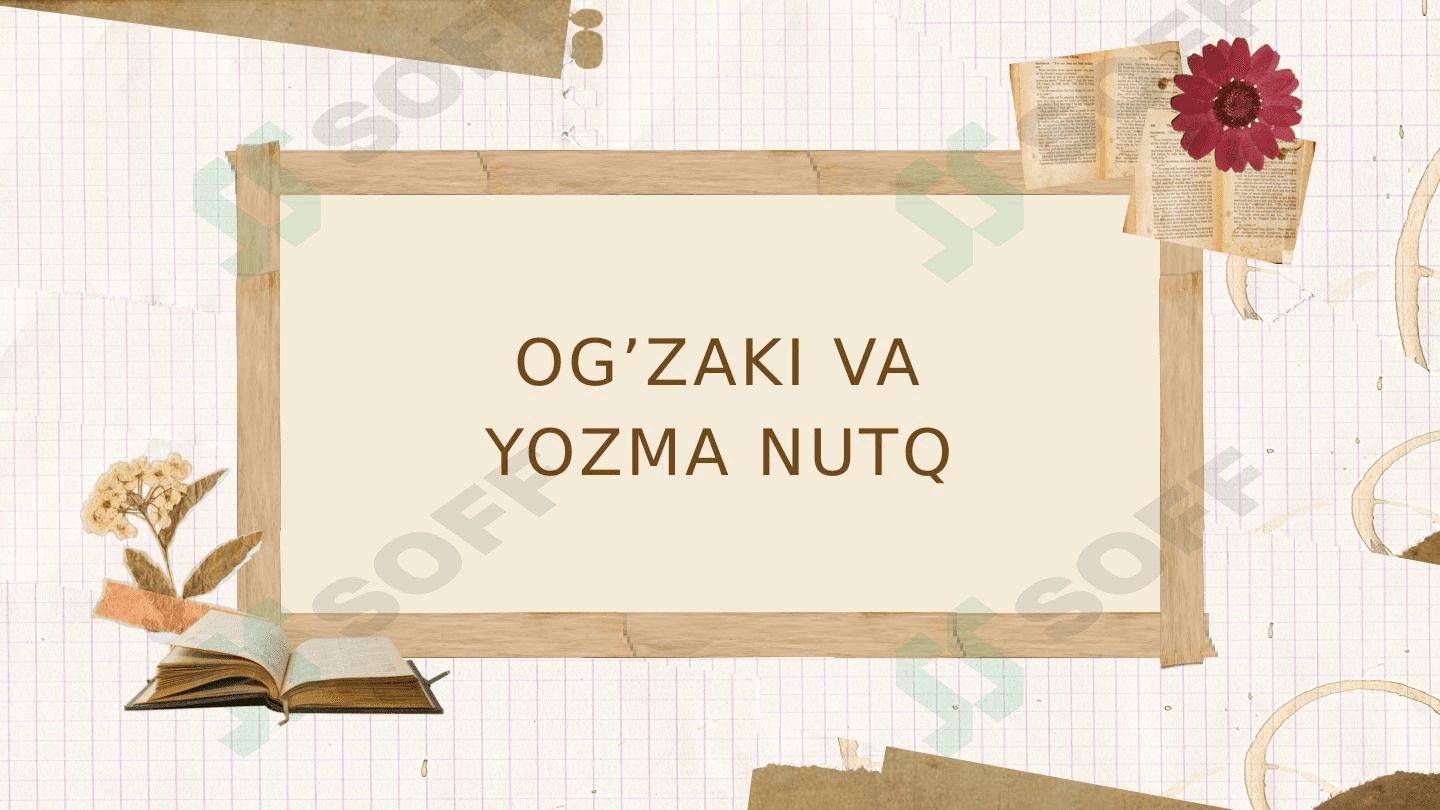 Og’zaki va yozma nutq