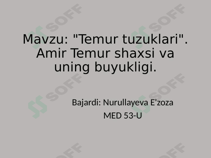 Temur tuzuklari