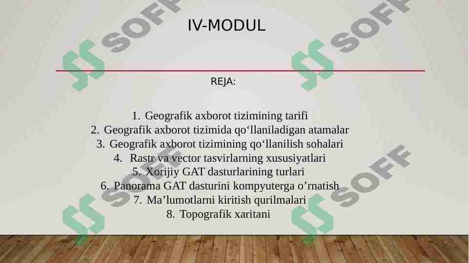 Geografiya IV modul
