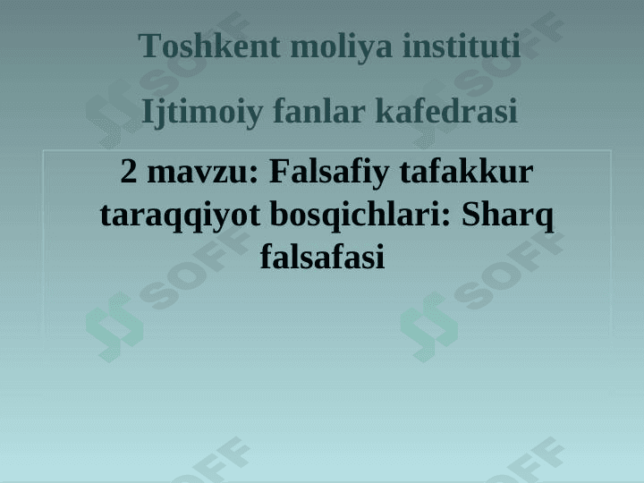 Sharq falsafasi
