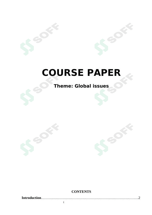 Global issues