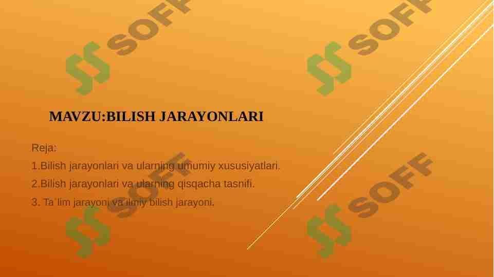 bilish jarayonlari