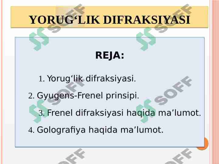 Yorug‘lik difraksiyasi