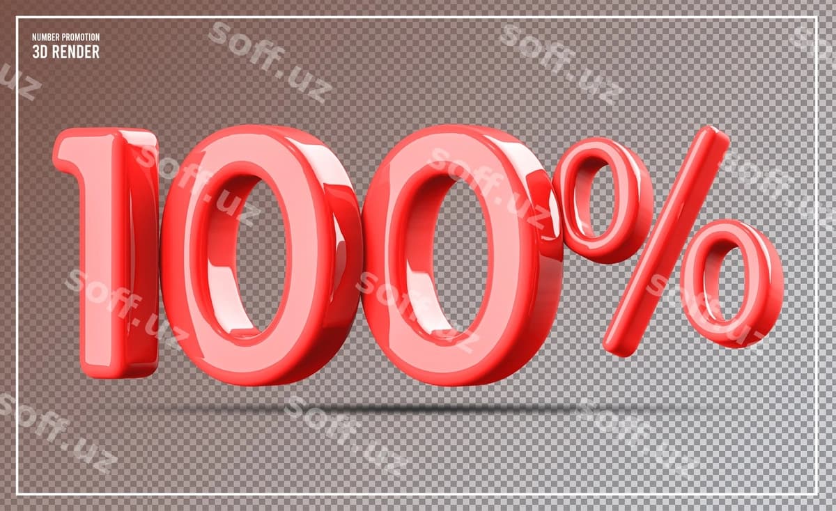 100 foiz qizil shaffof targ'ovat | 100 percent red glossy promotion