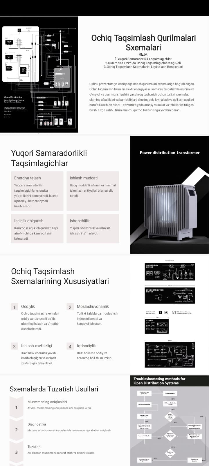 Ochiq Taqsimlash Qurilmalari Sxemalari