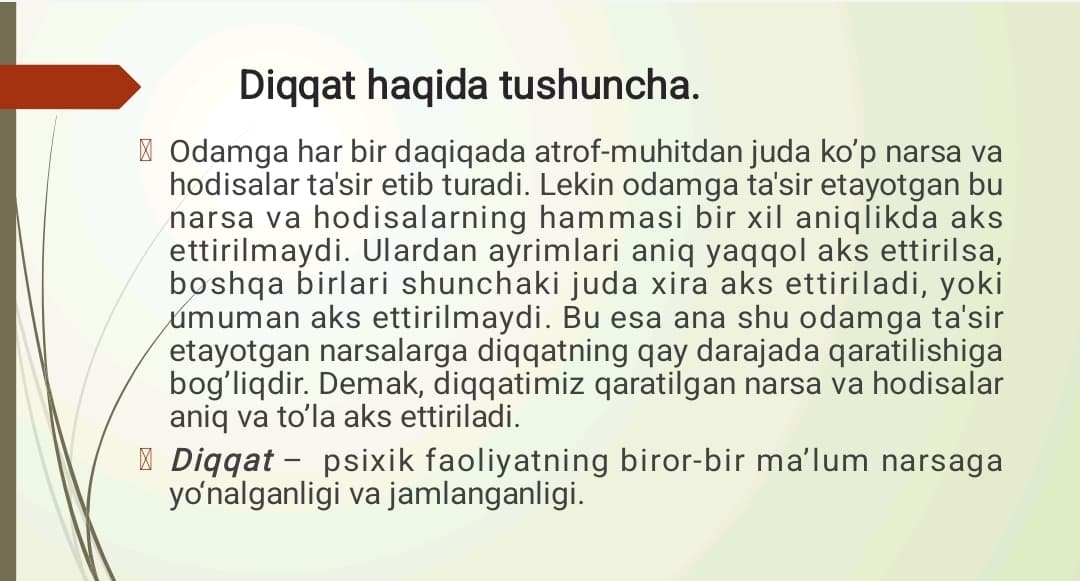 Diqqat va sezgi