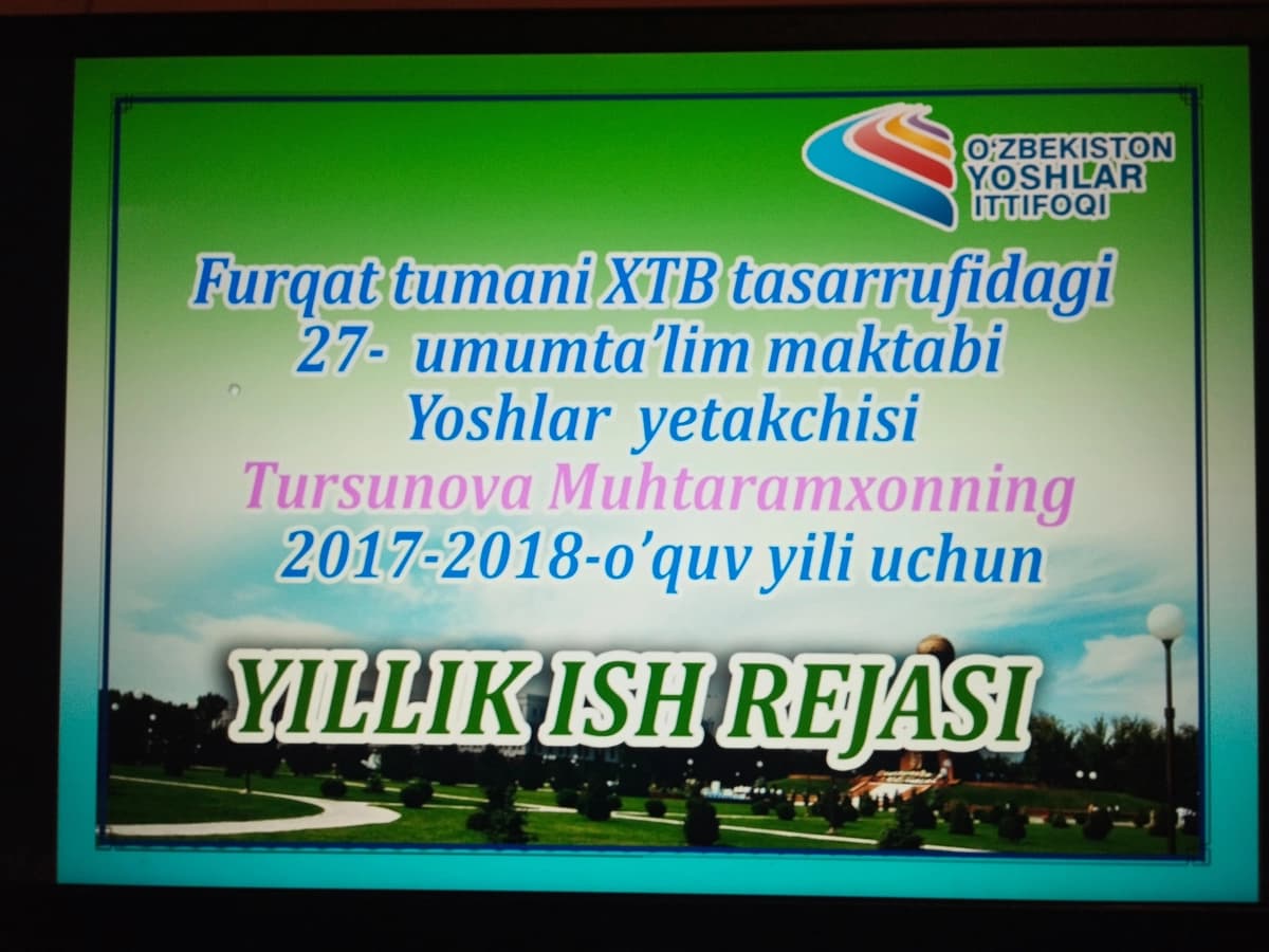 Ёшлар етакчиси бетлик