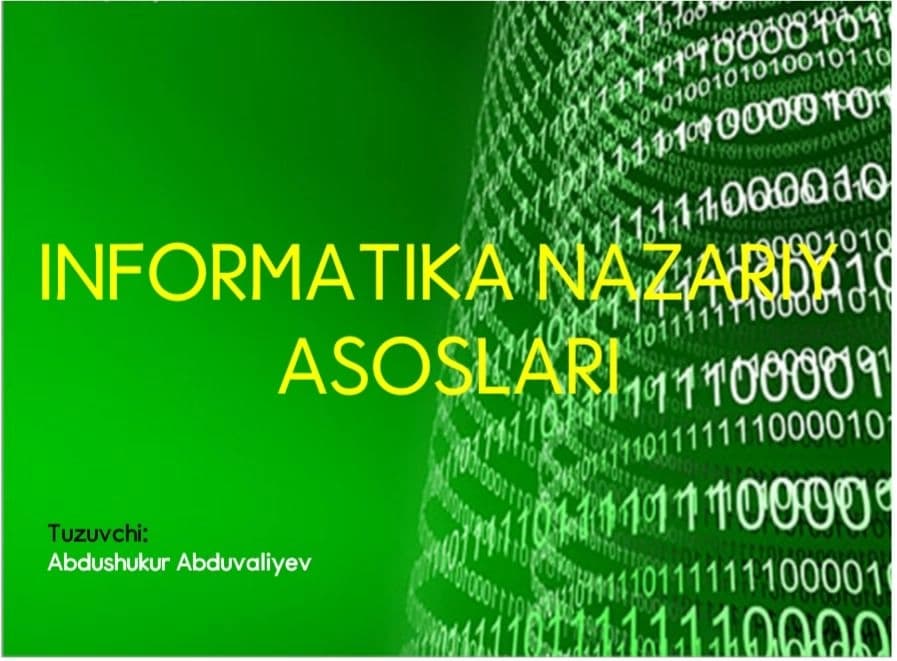 Informatikaning nazariy asoslari