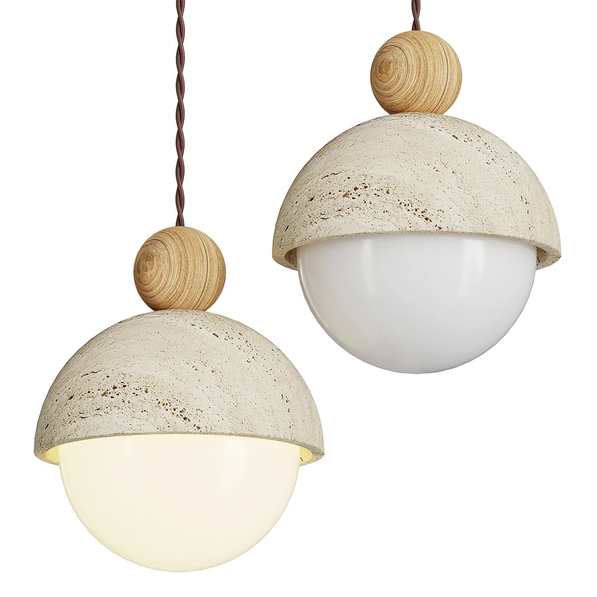 Wabi Sabi Travertine Pendant