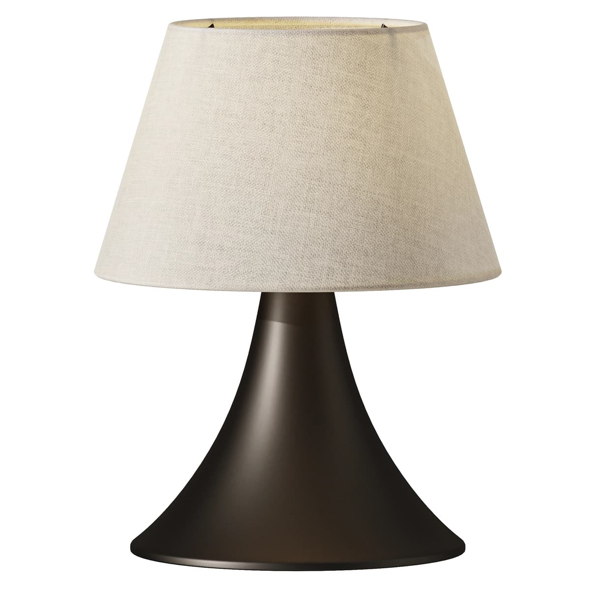 Cenare bronze and linen rechargeable table lamp