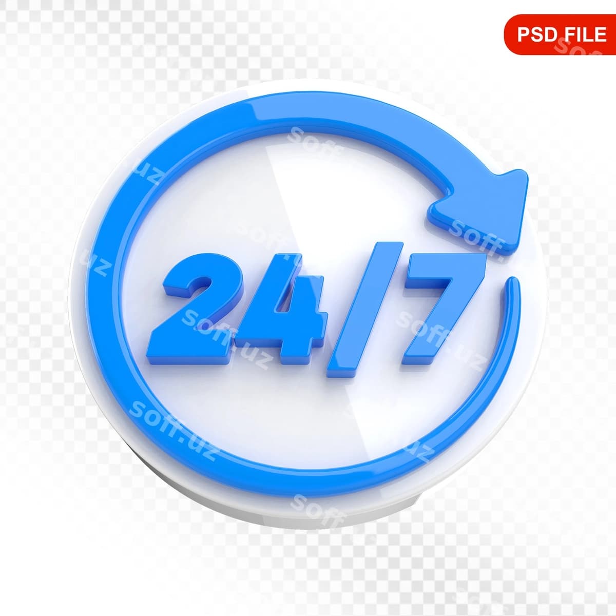 24 soat xizmat 3d ikon | 24 hours service 3d icon