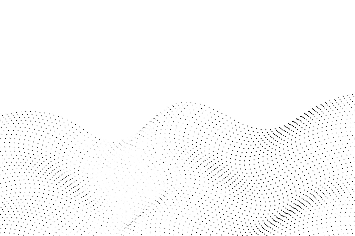 Qora to'lqinsimon yarim tonna oq fon | Black wavy halftone white background