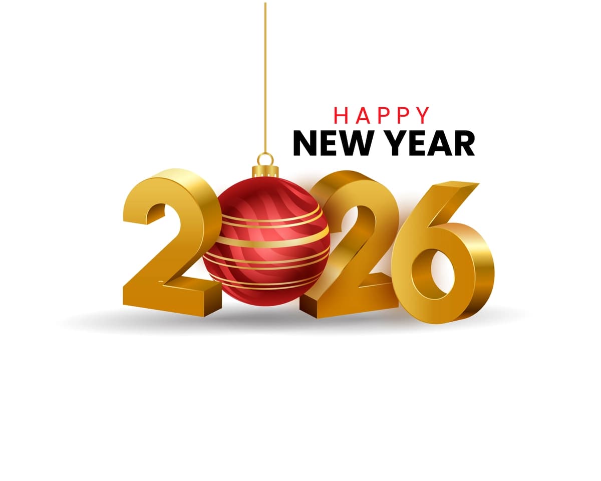 Qizil bezakli oltin 2026 yangi yil bayrami | Golden 2026 new year celebration with red ornament