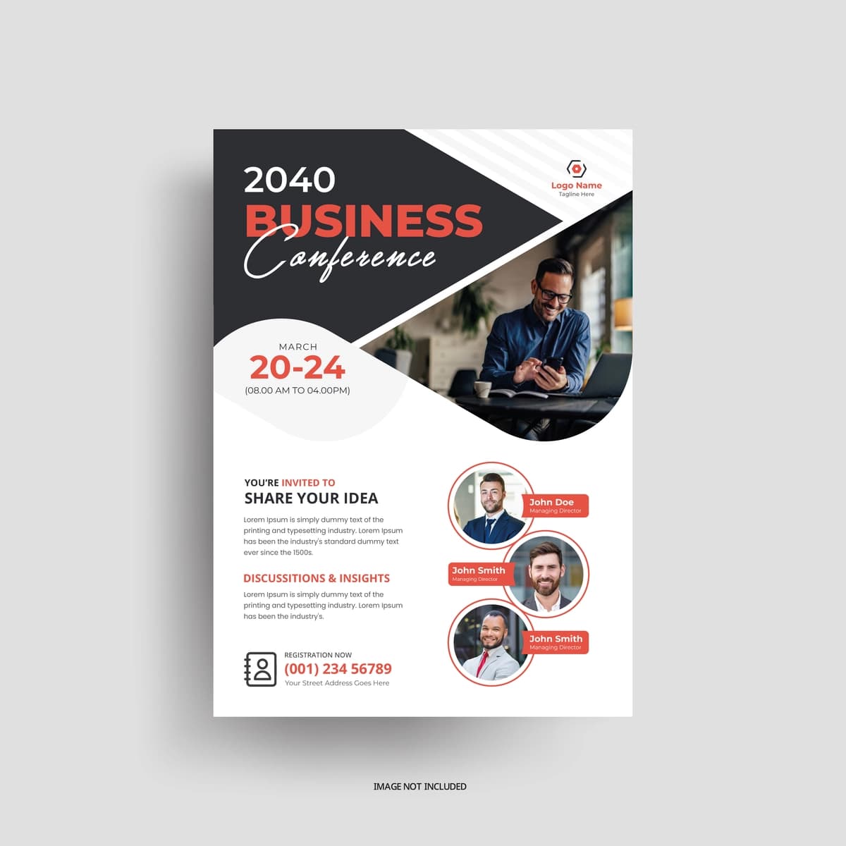Ishbilarmonlik konferentsiyasi vebinar seminari uchrashuvi tadbiri flayeri afishasi | Business conference webinar workship meeting event flyer poster