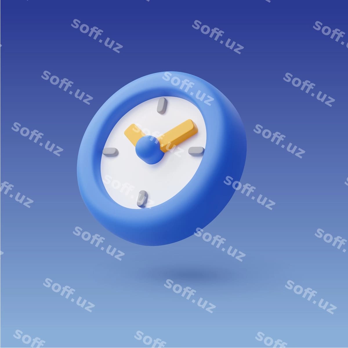 Uch o'lchovli soat taymer ikonasi | 3d clock timer icon