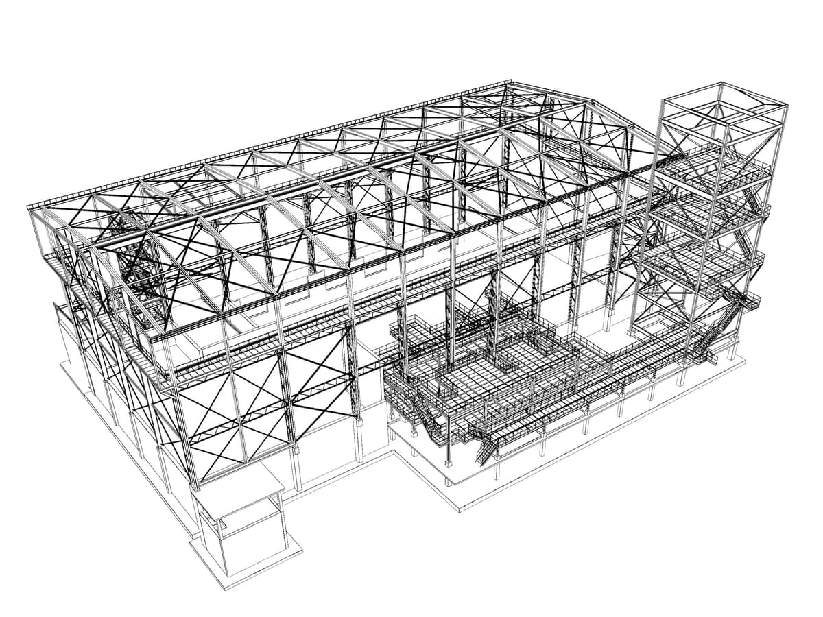 3D illyustratsiya qurilish tuzilishi | 3d illustration building structure