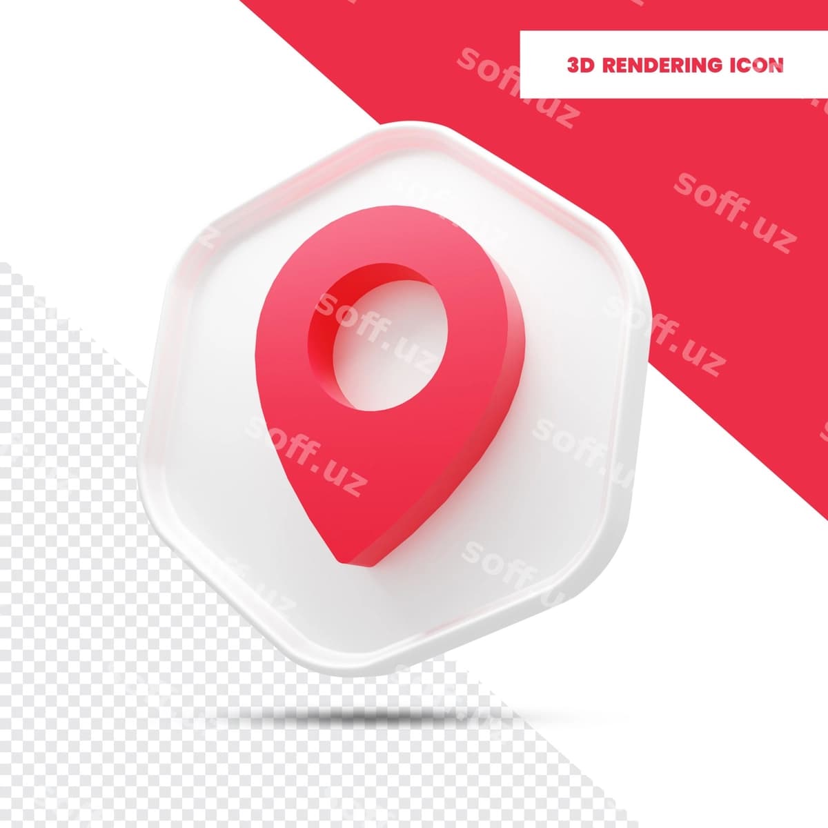 3D joylashuvni ko'rsatish belgisi | 3d location rendering icon