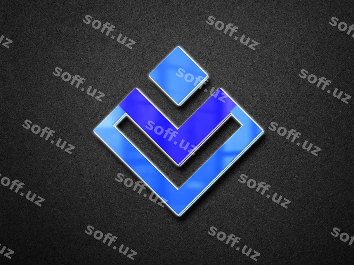 Neon chiroqlari bilan 3D logotip maket | 3d logo mockup with neon glowing
