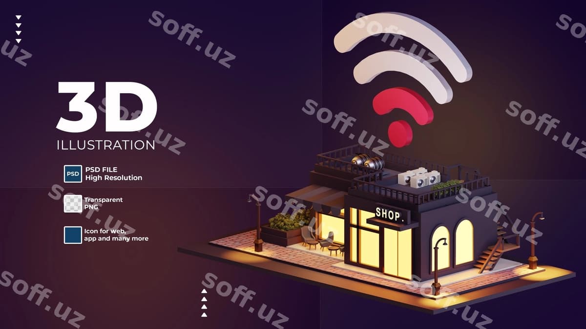 3d smart do‘kon binosi | 3d smart shop building
