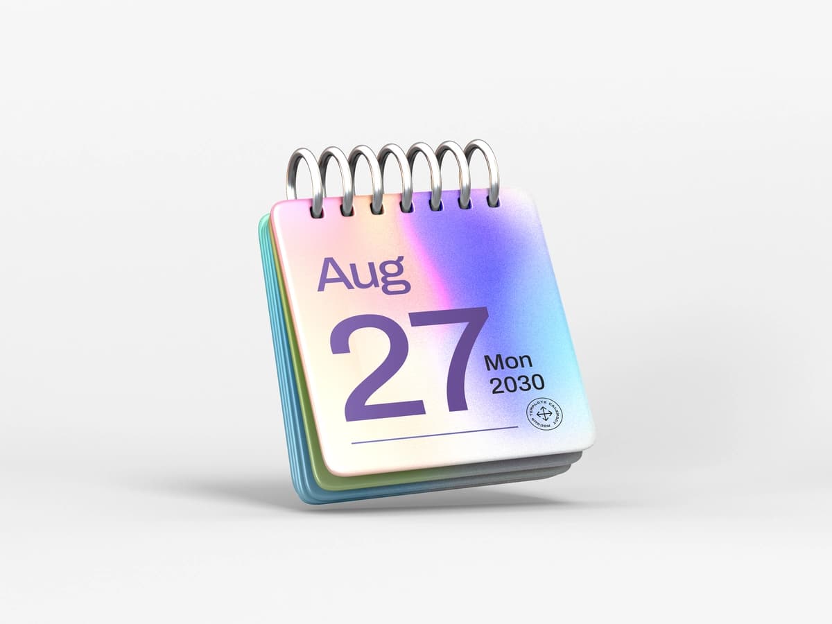 Stol kalendarini rejalashtiruvchi maketi | Desk calendar planner mockup