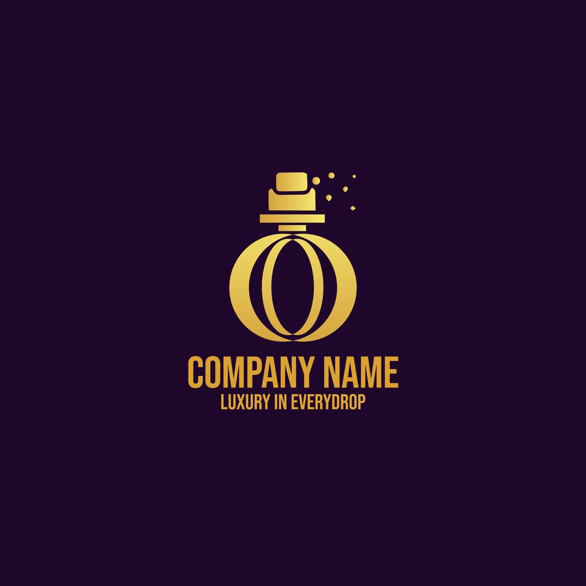 Vektorli hashamatli parfyum logotipi shabloni tushunchasi | Vector luxury perfume logo template concept