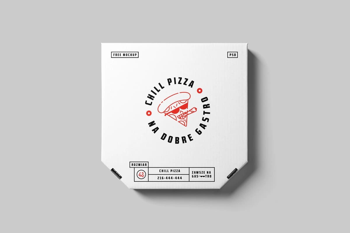Pizza qutisi maketi | Pizza box mockup