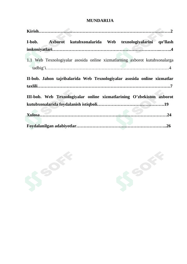 Axborot Kutubxonalarda Veb texnologiyalarni qo'llash usullari