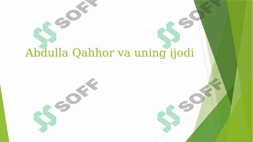 Abdulla Qahhor
