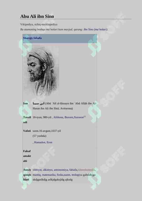Abu Ali Ibn Sino