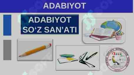 Adabiyot-so'z san'ati