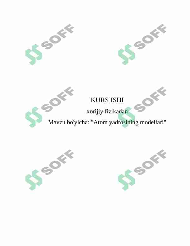 Atom yadrosining modellari