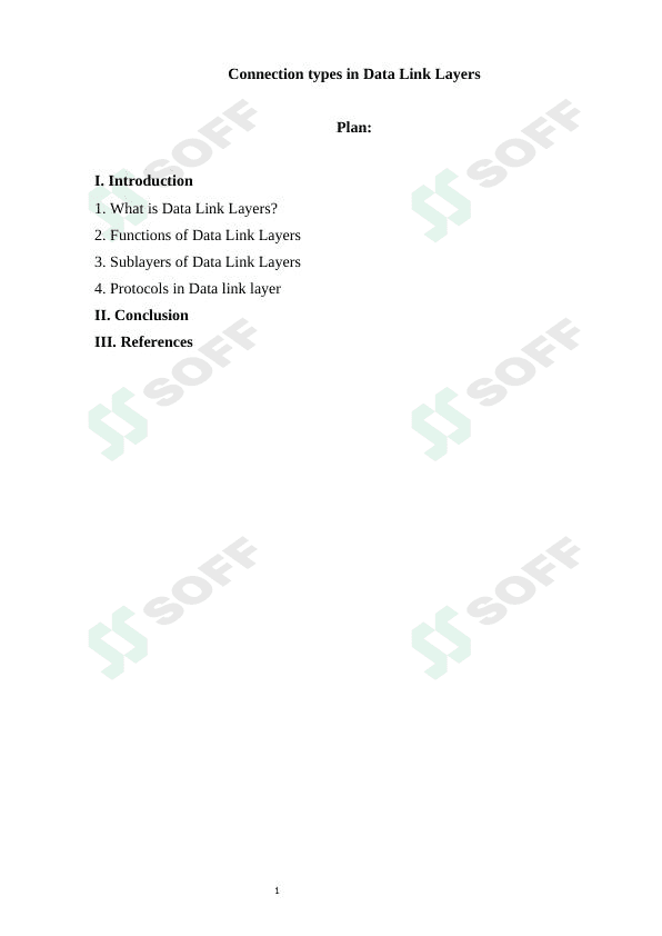 Connection types in Data Link Layers