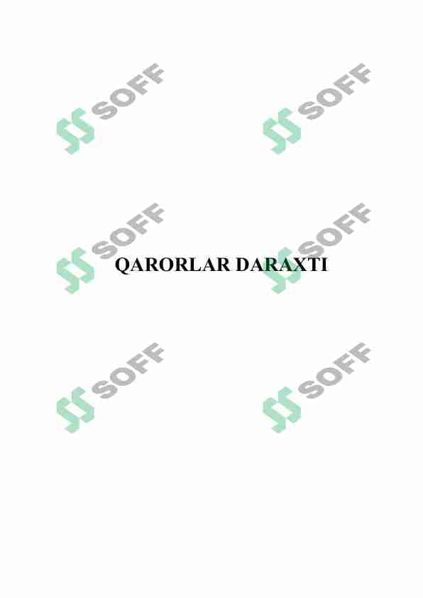 QARORLAR DARAXTI