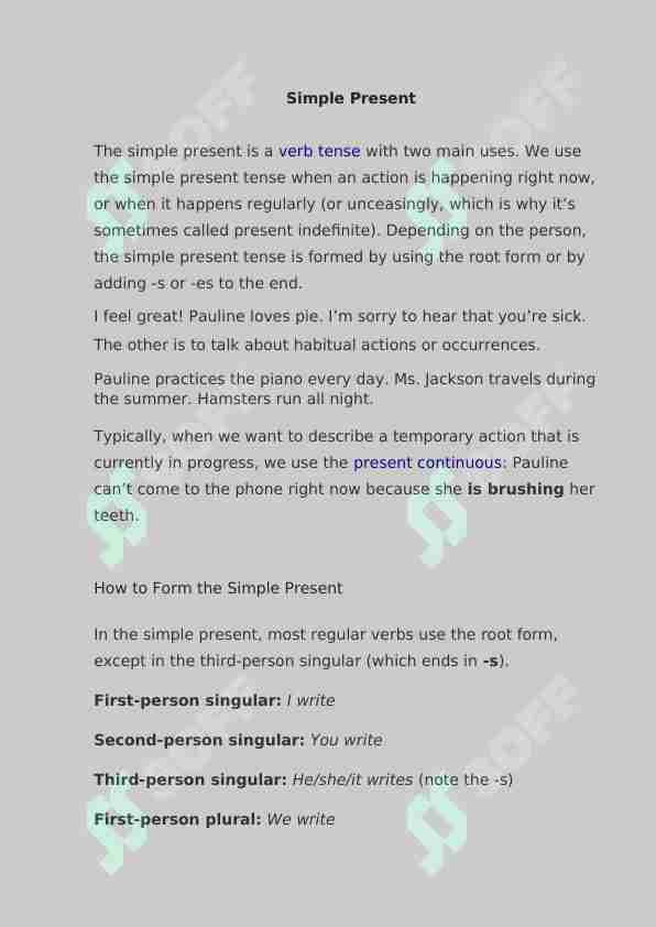 Simple Present