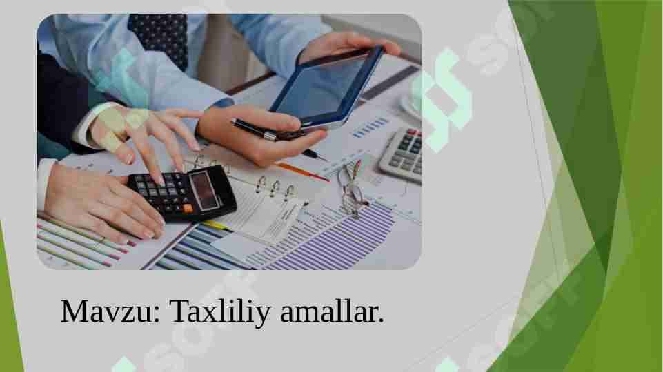 Tahliliy amallar