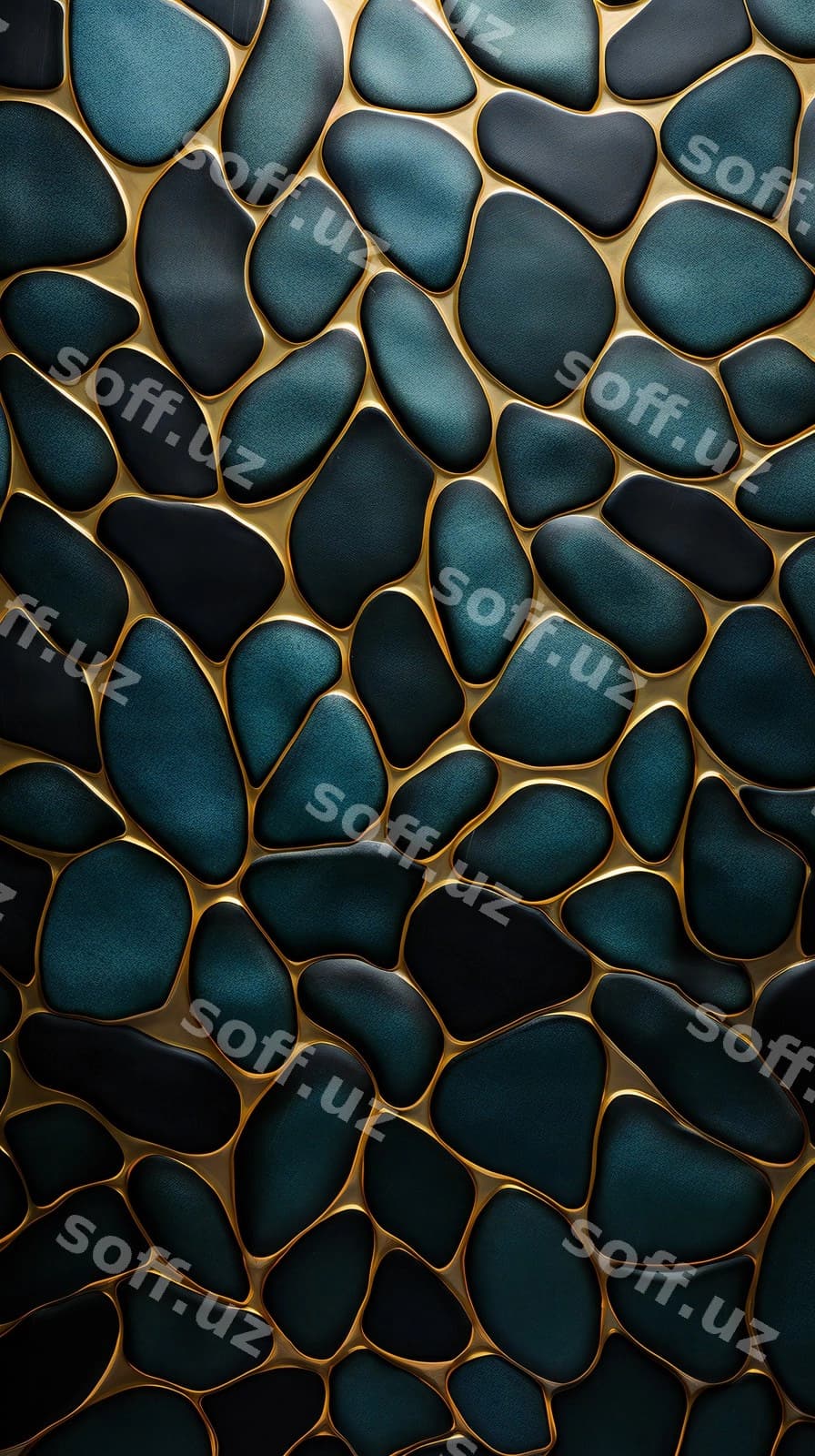 Abstrakt orqa fon ko'k oltin to'shkalardan tayyorlangan | Abstract background made blue gold stones