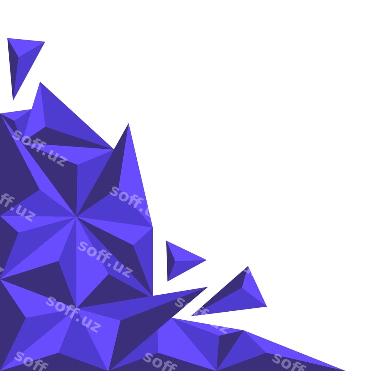 Abstrakt hindiravon burchak dekoratsiyasi | Abstract diamond corner decoration