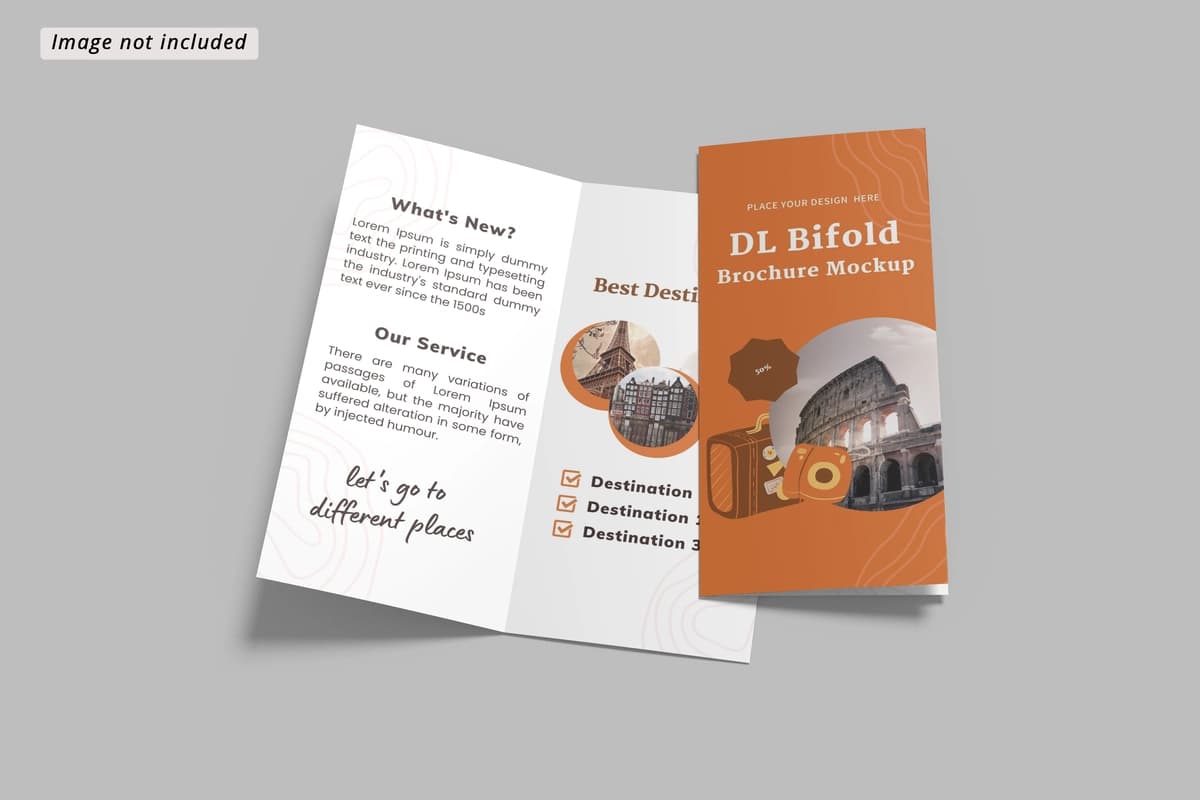 Dl bifold broshyura maketi | Dl bifold brochure mockup