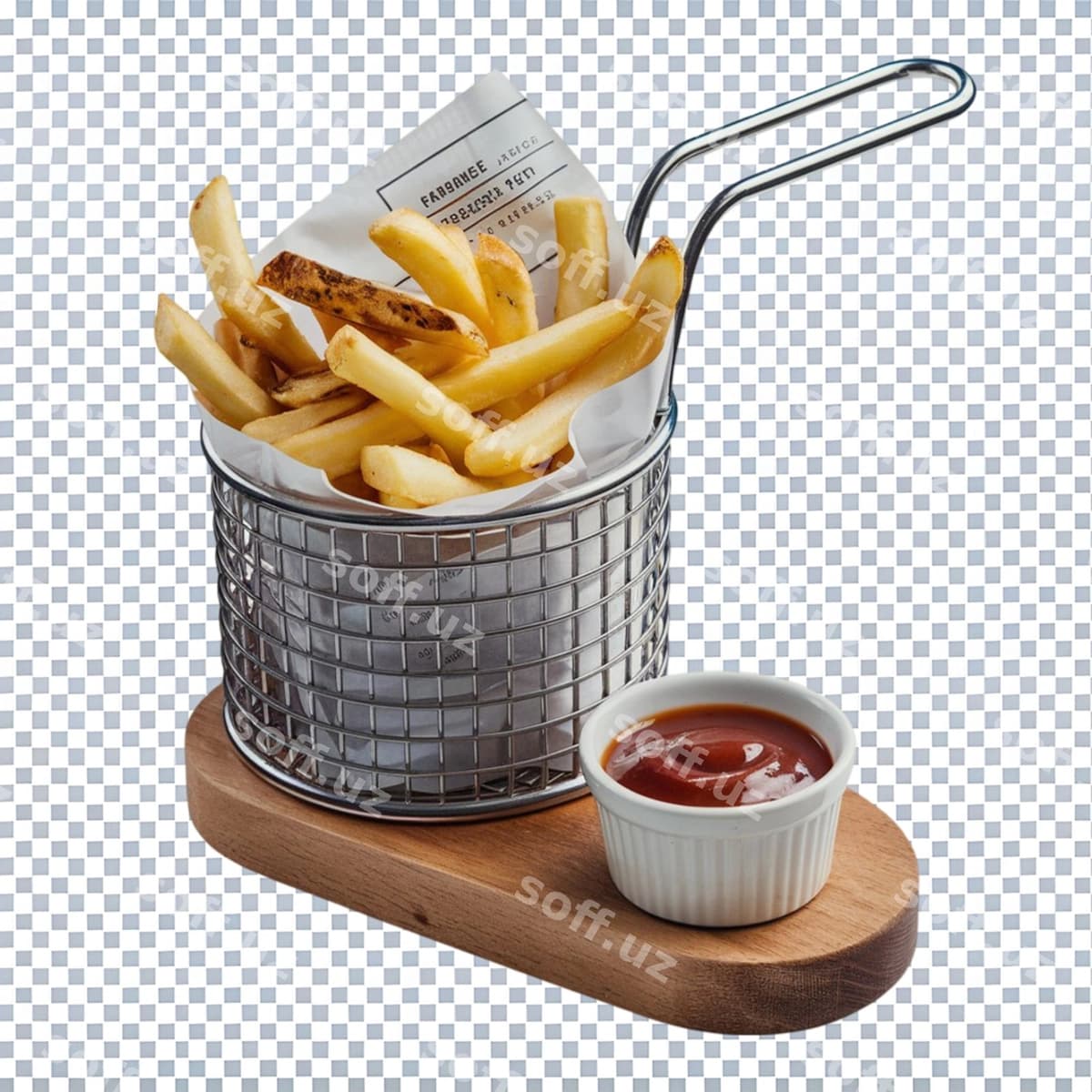 Savat frenc fries ketchup bilan | Basket french fries with ketchup