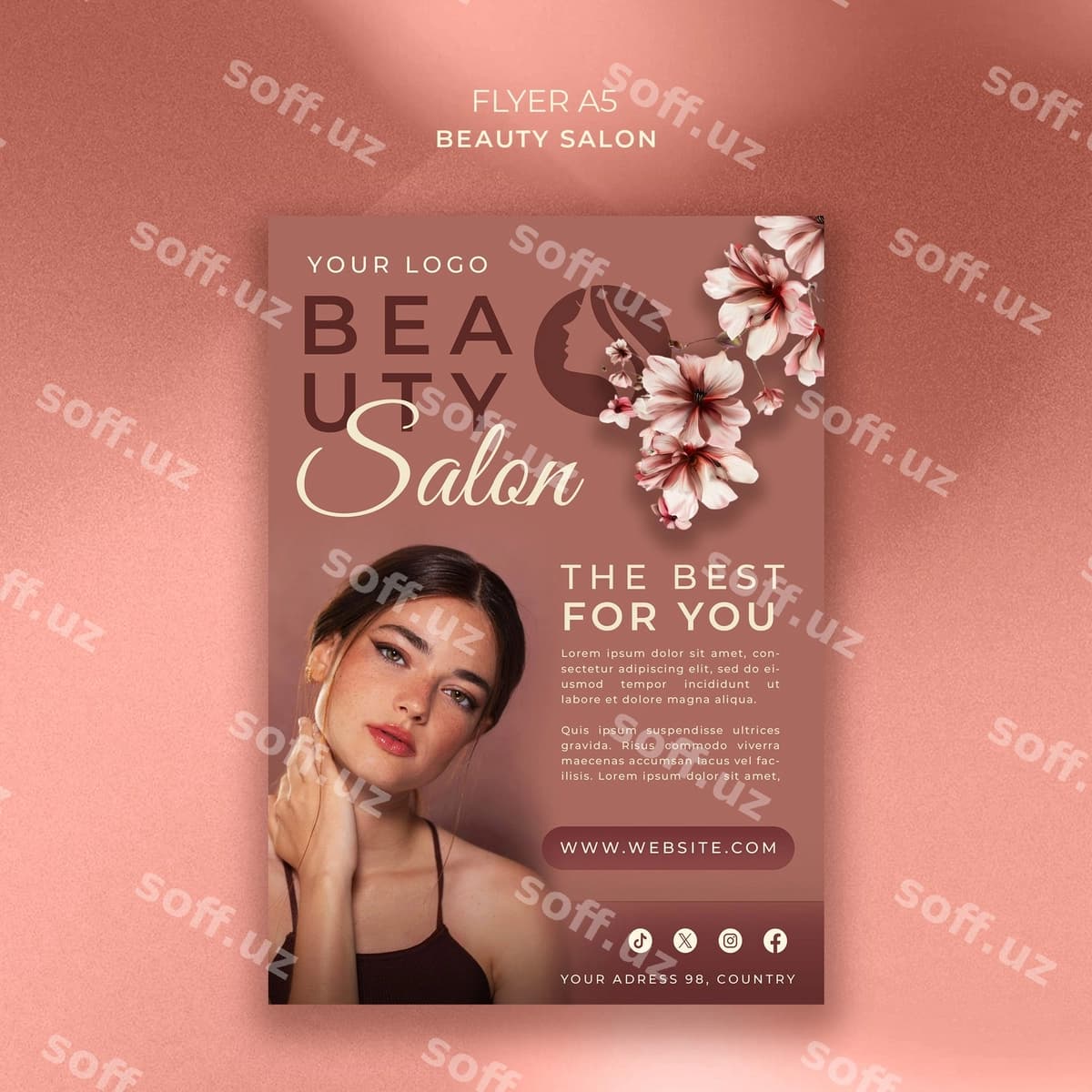 Chiroy salon shablon dizayni | Beauty salon template design