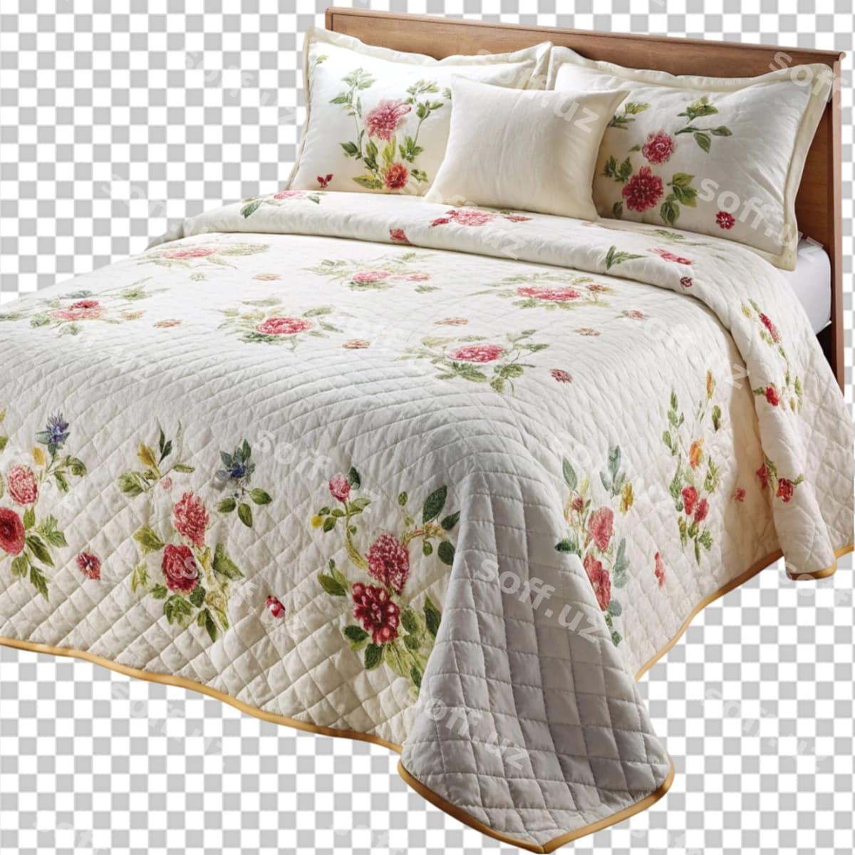 Yotoq ipidi dizayni shaffof fonda | Bed sheet design transparent background