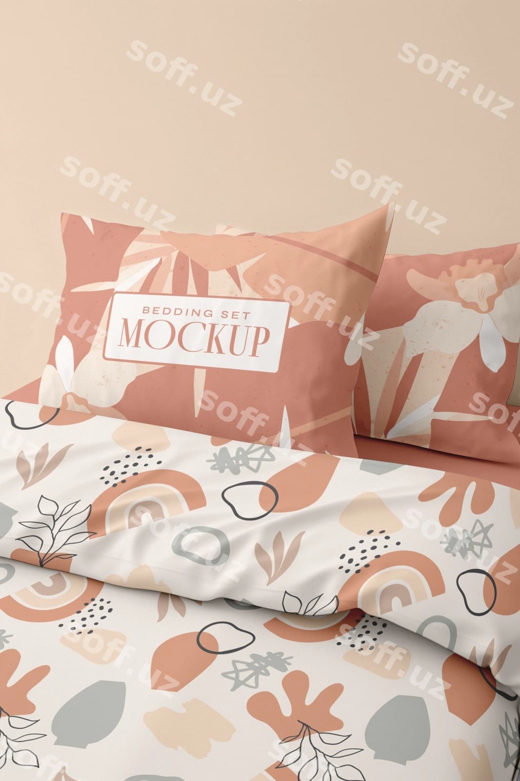 Yotoq toʼplami namunasi | Bedding set mockup